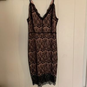 NWOT Lush- Black lace dress